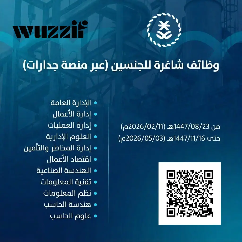 إعلان 6 وظائف شاغرة في هيئة المحتوى المحلي والمشتريات الحكومية عبر منصة جدارات