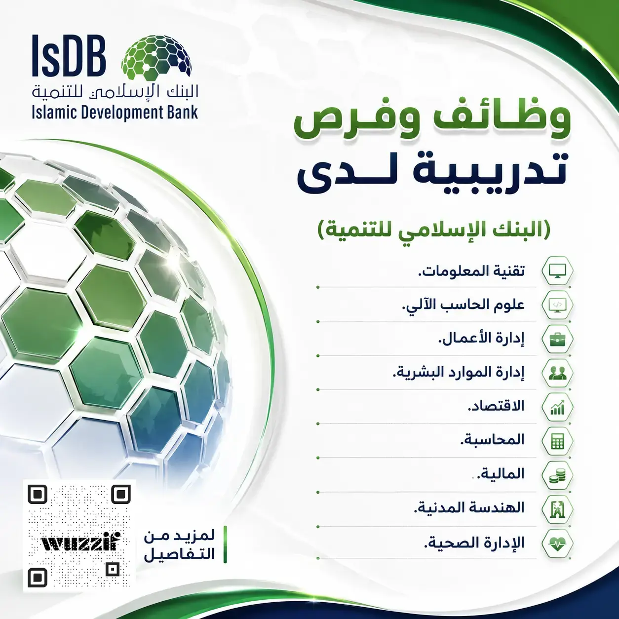 البنك الإسلامي للتنمية يعلن 13 وظيفة شاغرة لحملة البكالوريوس فأعلى