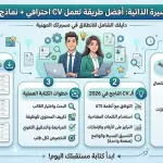 كيفية كتابة السيرة الذاتية: أفضل طريقة لعمل CV احترافي + نماذج جاهزة 2026